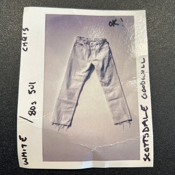 NWT RE/DONE x Levi’s High Rise Ankle Crop White Jeans 26, Limited Edition 93/250 - Picture 9 of 11